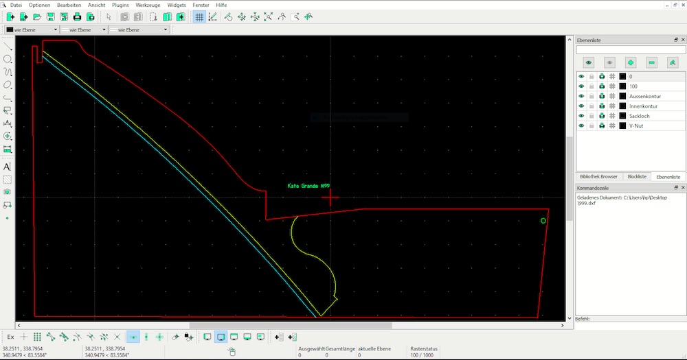 Casa Kaiensis dxf-Datei Überprüfung