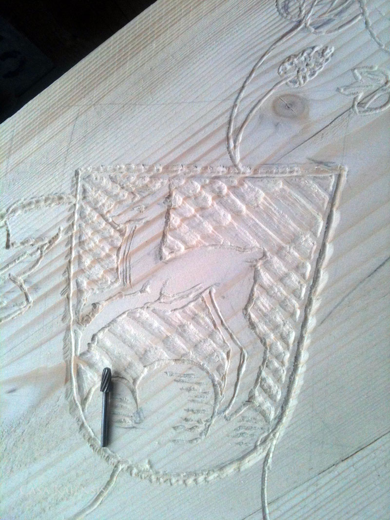 Casa Kaiensis Einzelstück Hopfazupfahüttn Wappen